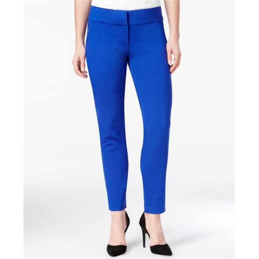 XOXO Womens Natalie Ankle Casual Trouser Pants, Blue